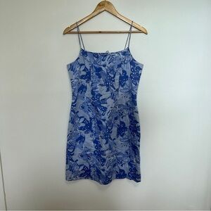 Vintage Lilly Pulitzer Blue Jaguar Mini Dress Size 8